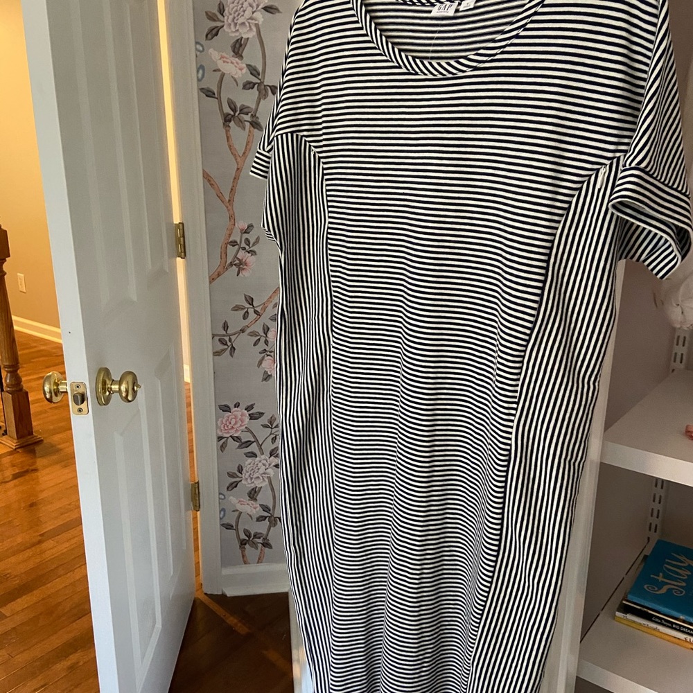 Striped Maternity Nursing Dress